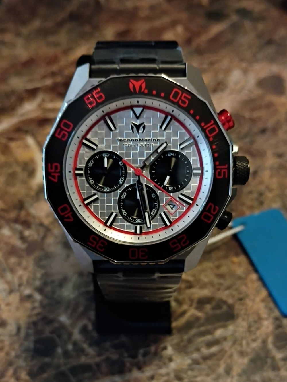Technomarine Racing Legends Silver Dial Chronograph with Black & Red Details